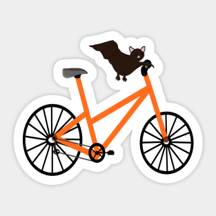 Bat On A Bicycle Sticker